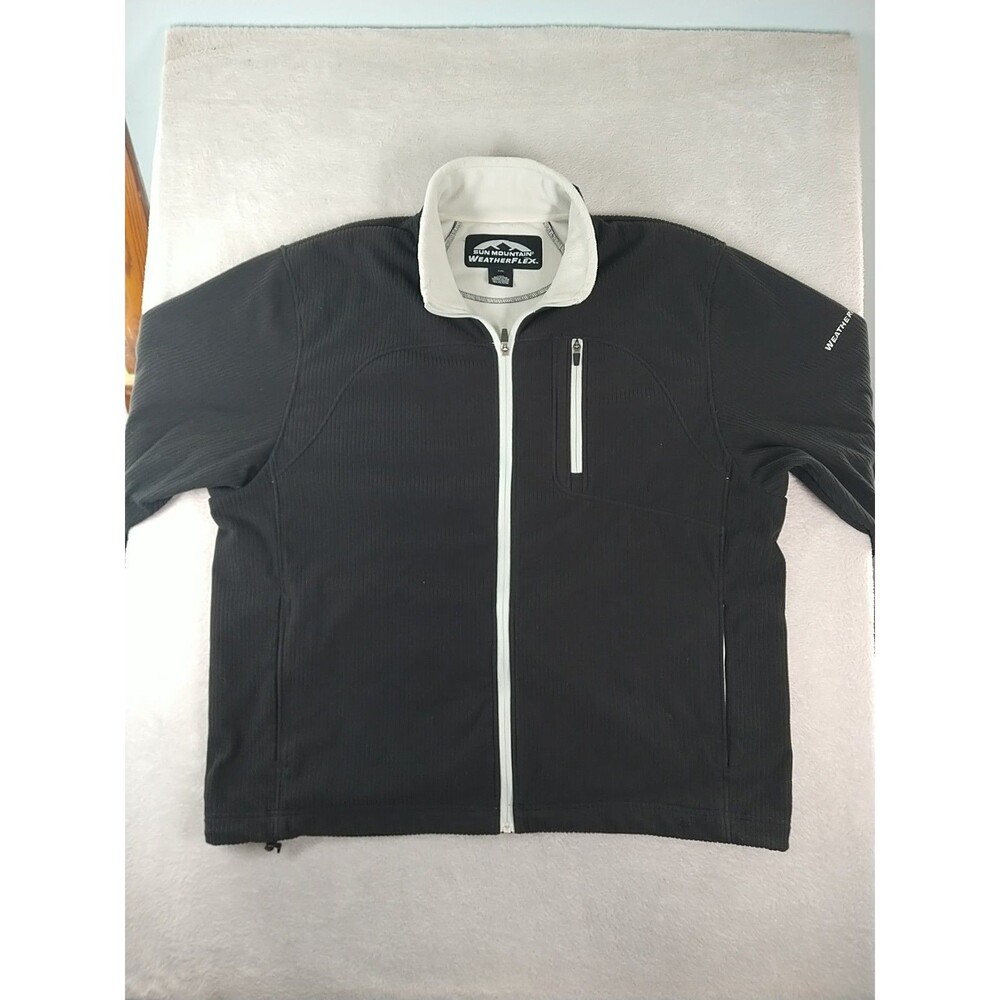 Sun Mountain Weather Flex Corduroy Jacket Men's 2XL Full Zip Fleece Lined Black